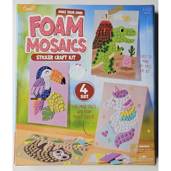 Unbranded Other - 4 Pack Foam Mosaics Sticker Craft Kit for Kids Toddlers - Sticker Arts & Crafts